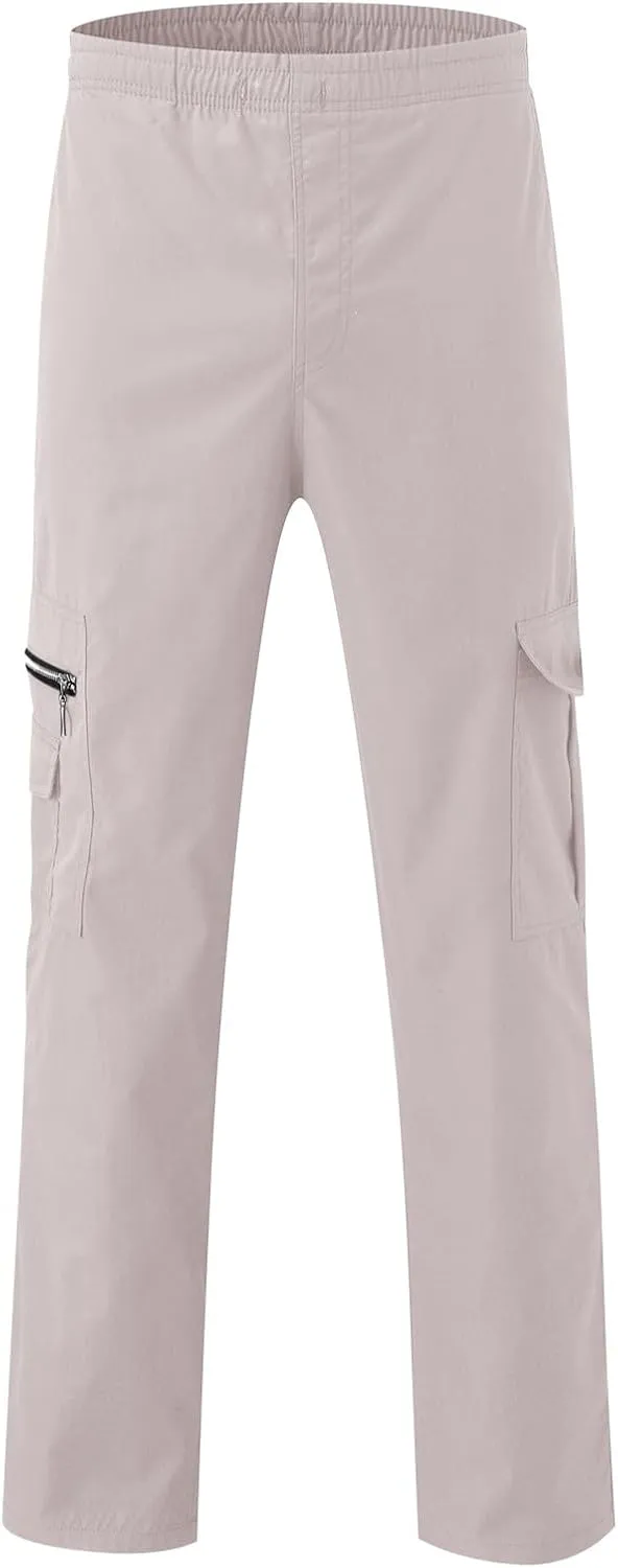 Men Outdoor Cargo Pants Multi Pockets Lightweight Tactical Trousers Plus Size Classic Hiking Jogger Stylish Sweatpants