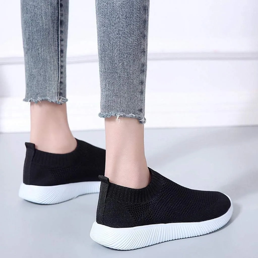 Men Slip on Casual Trainers Walking Shoes Breathable Slip-on Lightweight Comfortable Tennis Mesh Sneaker