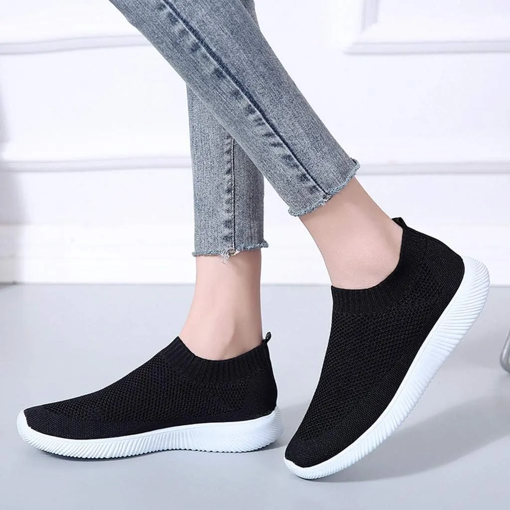 Men Slip on Casual Trainers Walking Shoes Breathable Slip-on Lightweight Comfortable Tennis Mesh Sneaker