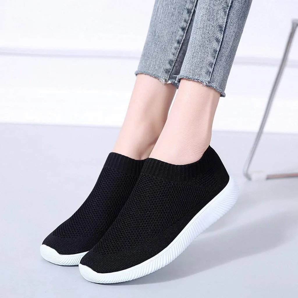 Men Slip on Casual Trainers Walking Shoes Breathable Slip-on Lightweight Comfortable Tennis Mesh Sneaker