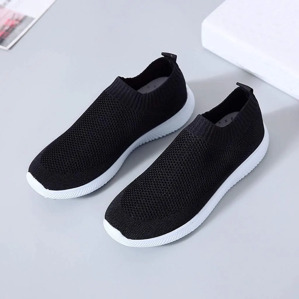 Men Slip on Casual Trainers Walking Shoes Breathable Slip-on Lightweight Comfortable Tennis Mesh Sneaker
