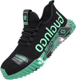 Men Women Indestructible Work Shoes,Lightweight Safety Shoes Slip Resistant Work Sneaker Breathable Puncture Proof Shoes