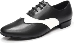 Men's Ballroom Dance Shoes Lace-up Low Heel Latin Salsa Tango Modern Character Practice