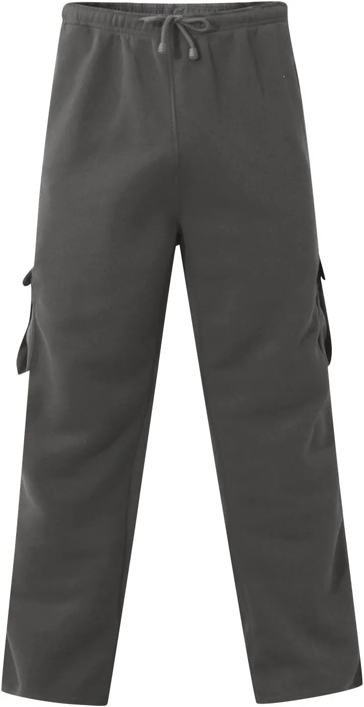 Mens Cargo Pants Loose Fit Cargo Pants Baggy Fit Casual Pants Elastic Waist Drawstring Trousers with Pockets