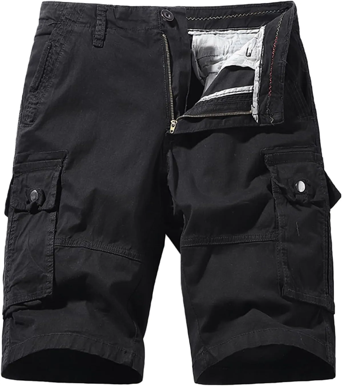 Men's Cargo Pants Multi-Pocket Zippered Slim Trousers Men's Khaki Pants Men's Jogging Pants Cargo Sport Trousers Belt