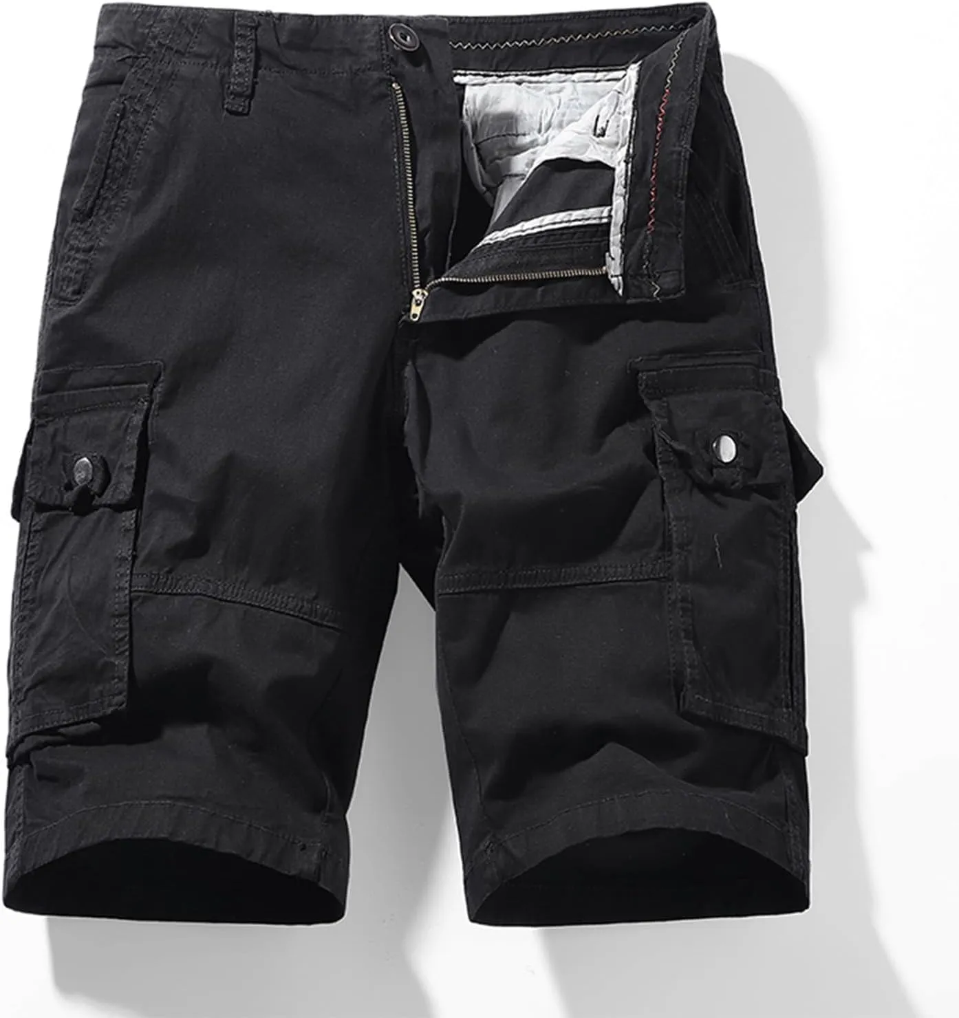 Men's Cargo Pants Multi-Pocket Zippered Slim Trousers Men's Khaki Pants Men's Jogging Pants Cargo Sport Trousers Belt