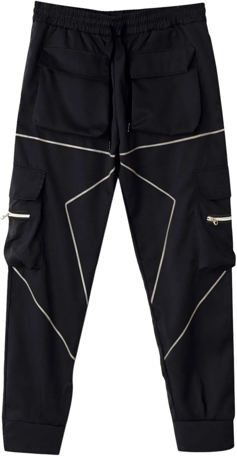 Men's Cargo Sweatpants Sports Jogging Trousers Men's Chinos Men's Cargo Pants Elastic Waistband Chino Slim Skinny