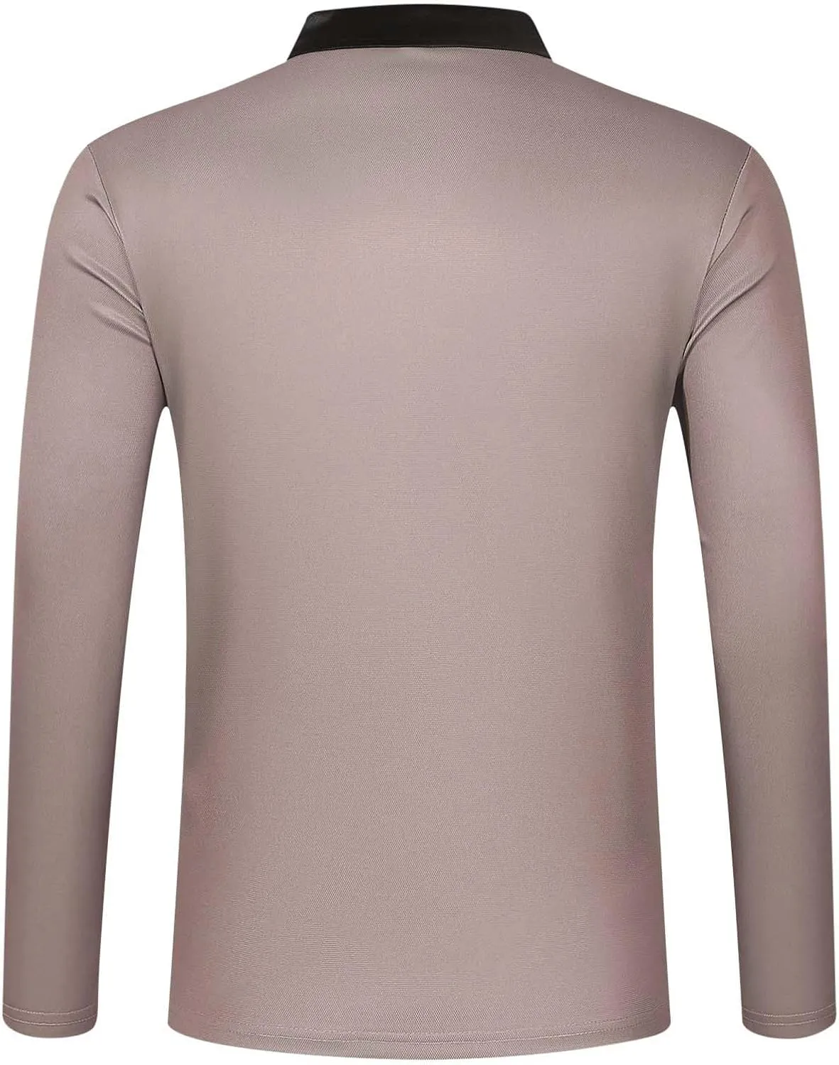 Mens Color Block Polo Shirts Long Sleeve Button Down T Shirts Comfy Slim Fit Golf Shirts 2025 Summer Shirts Trendy