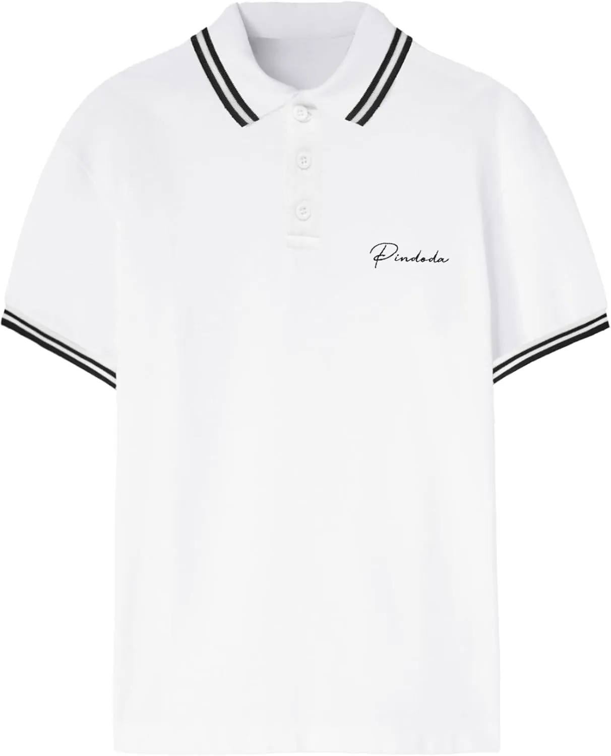 Men's Cotton Pique Golf Polo Shirts Casual Short Sleeve Classic Polo Shirts Button Down Shirts