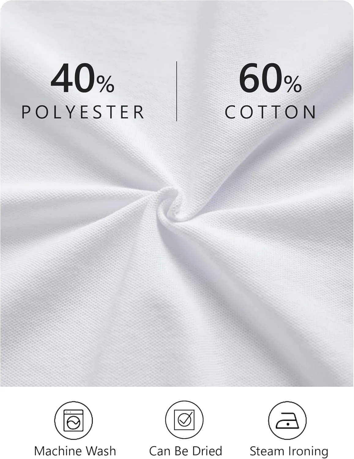 Men's Cotton Pique Golf Polo Shirts Casual Short Sleeve Classic Polo Shirts Button Down Shirts