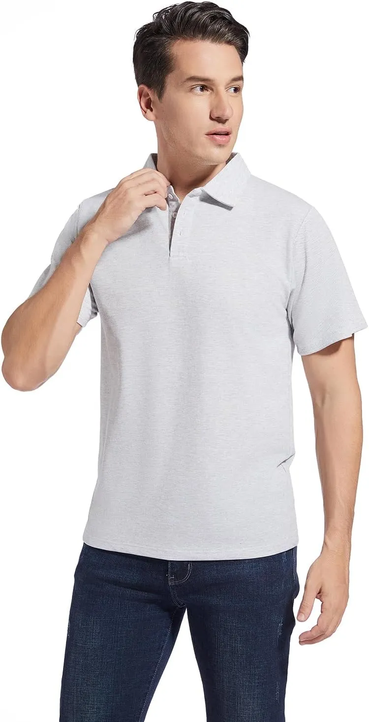 Men's Golf Polo Shirts,Casual Regular Fit Dry Fit Short Sleeve Moisture Wicking Collared T-Shirt(Order A Size Up)
