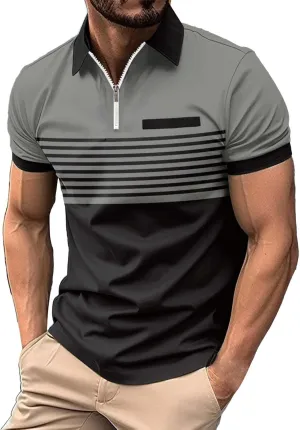Men's Polo Shirts 2024 Soft Loose Outdoor Sports Lapel Solid Color Camouflage Printing Raglan Sleeve Top Short