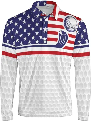Men's Polo Shirts Long Sleeve Golf Shirts Performance Polos Moisture Wicking Collared Golf Polo Shirts