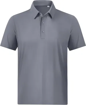Mens Polo Shirts Short Sleeve Stretch Golf Polo Shirts Dry Fit Polo T Shirts for Men Golf Shirts Tennis Polo