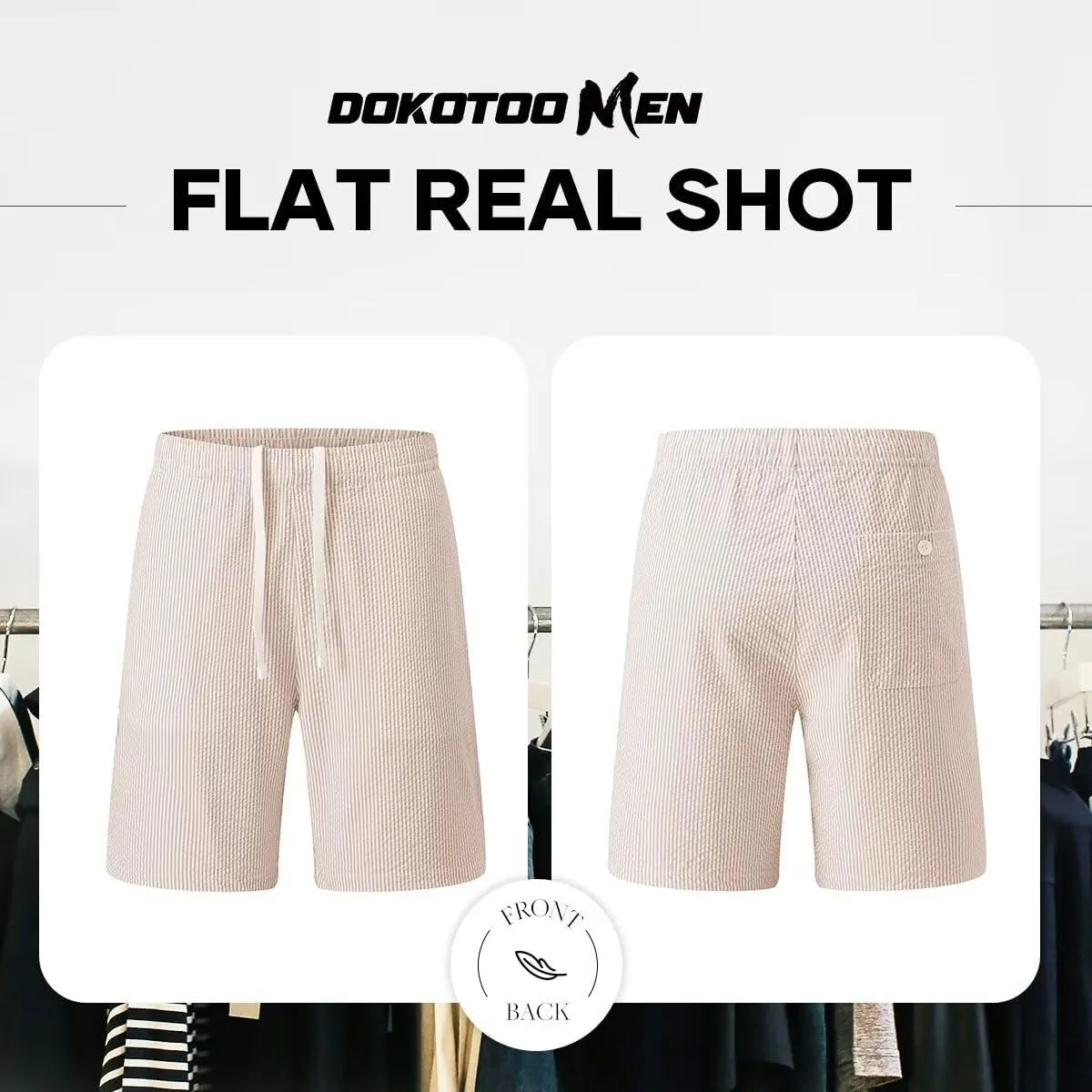 Mens Seersucker Shorts Casual Elastic Waist Drawstring Shorts Stretch Summer Beach Vacation Shorts with Pockets