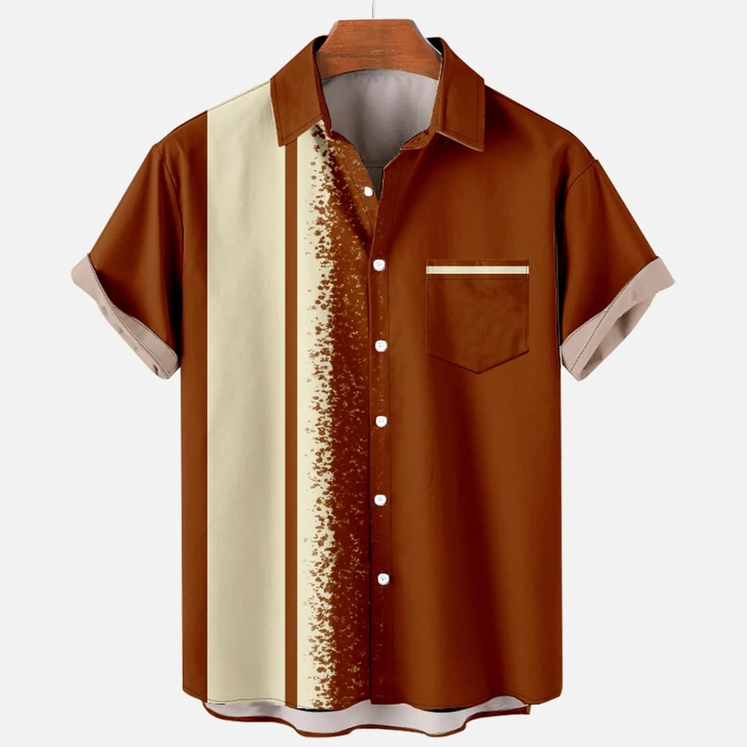 Mens Short Sleeve Button Down Shirt Casual Collared Linen Shirts Vacation Beach Shirts Textured Shirts