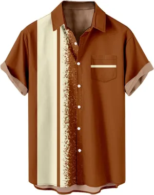 Mens Short Sleeve Button Down Shirt Casual Collared Linen Shirts Vacation Beach Shirts Textured Shirts