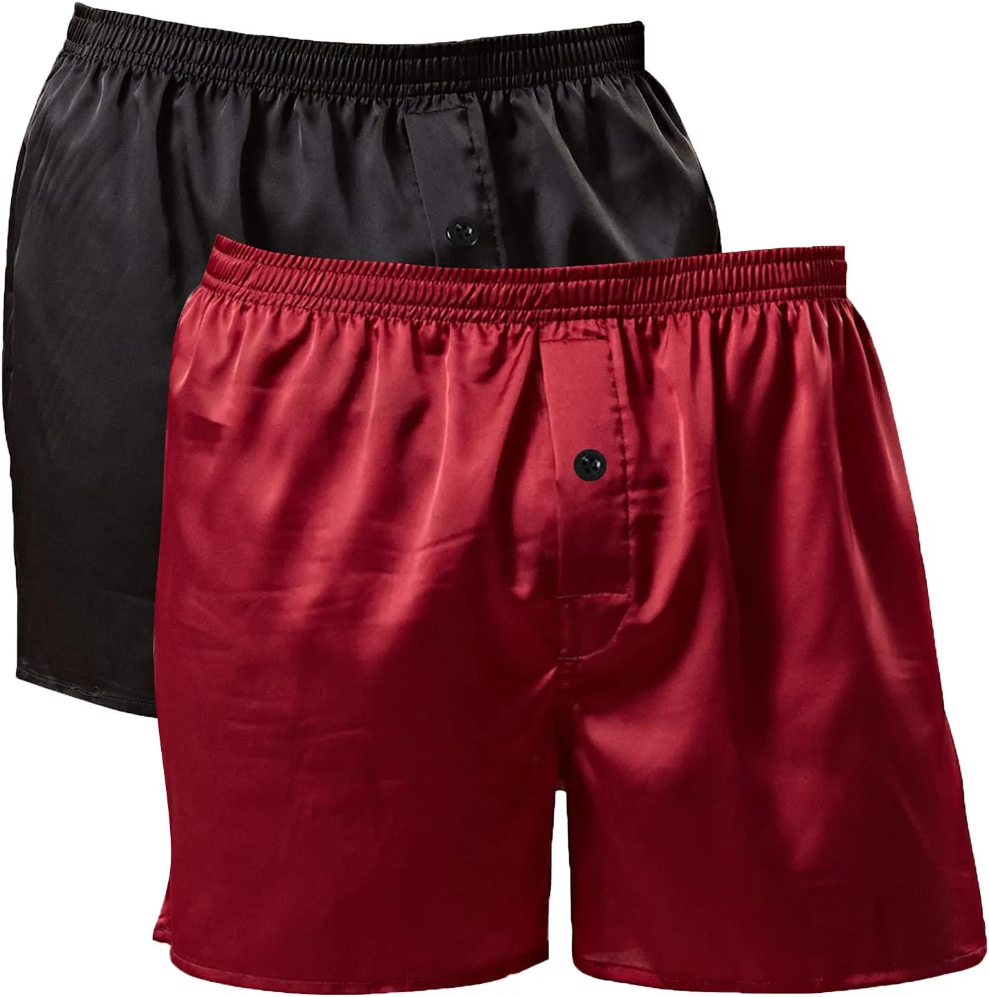Men's Silky Satin Boxers Shorts Pajama Shorts Bottom Loose Satin Underwear Sleepwear Boxers
