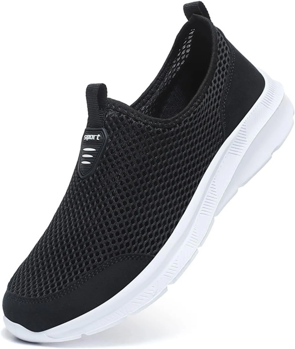 Mens Slip On Running Shoes Casual Breathable Mesh Walking Shoe Lightweight Comfortable Non Slip Sneakers for Men