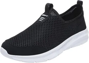 Mens Slip On Running Shoes Casual Breathable Mesh Walking Shoe Lightweight Comfortable Non Slip Sneakers for Men