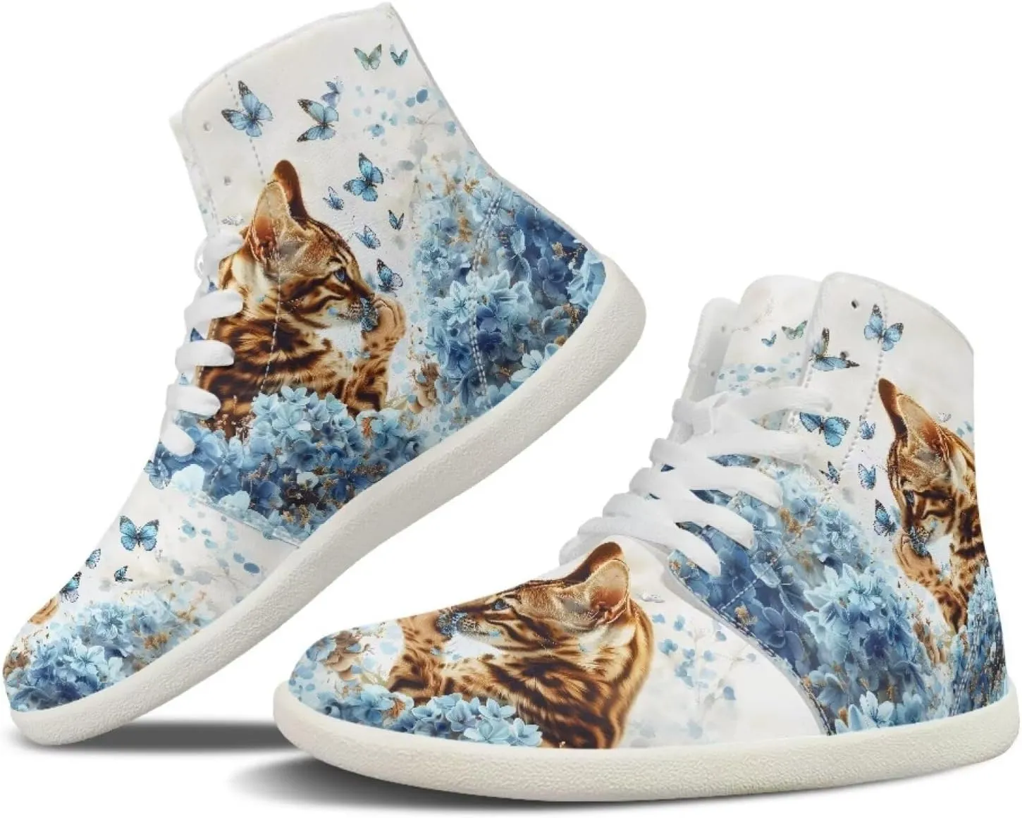Men's Sneakers Animals Print Women Barefoot Shoes Hightop Sneakers Wide Toe Anti Slip Work Sneaker Minimalist Zero Drop Sole Shoes