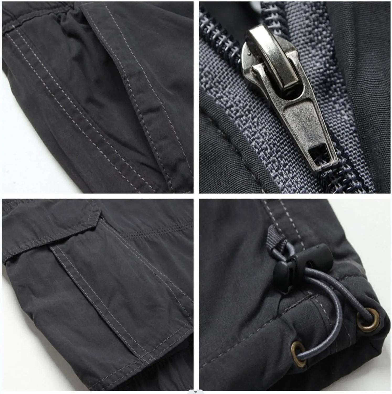 Men's Straight Leg Outdoor Casual Trousers with Multiple Pockets and Loose Work Pants Baggy Cargo Pants Men