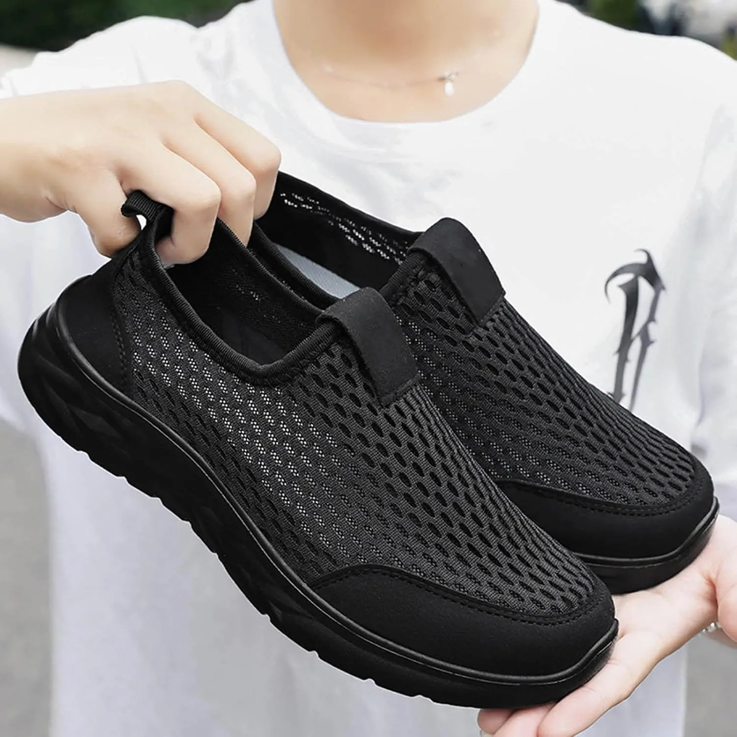 Mens Tennis Shoes Men's Running Shoes Lightweight Breathable Walking Shoes Non Slip Sneakers Mesh Casual Sports Shoes