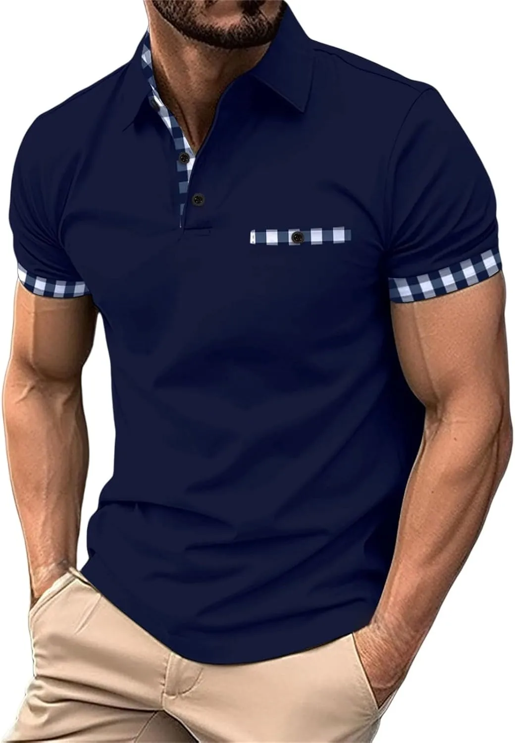 Mens Tops Casual Stylish Men's Business Slim Casual Shirt Long Sleeve Shirt Long Sleeve Tees for Men Men's Quarter