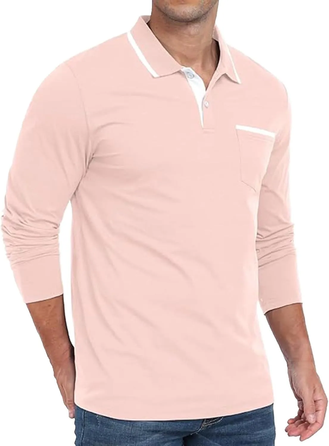 Mens Tops Casual Stylish Men's Business Slim Casual Shirt Long Sleeve Shirt Long Sleeve Tees for Men Men's Quarter