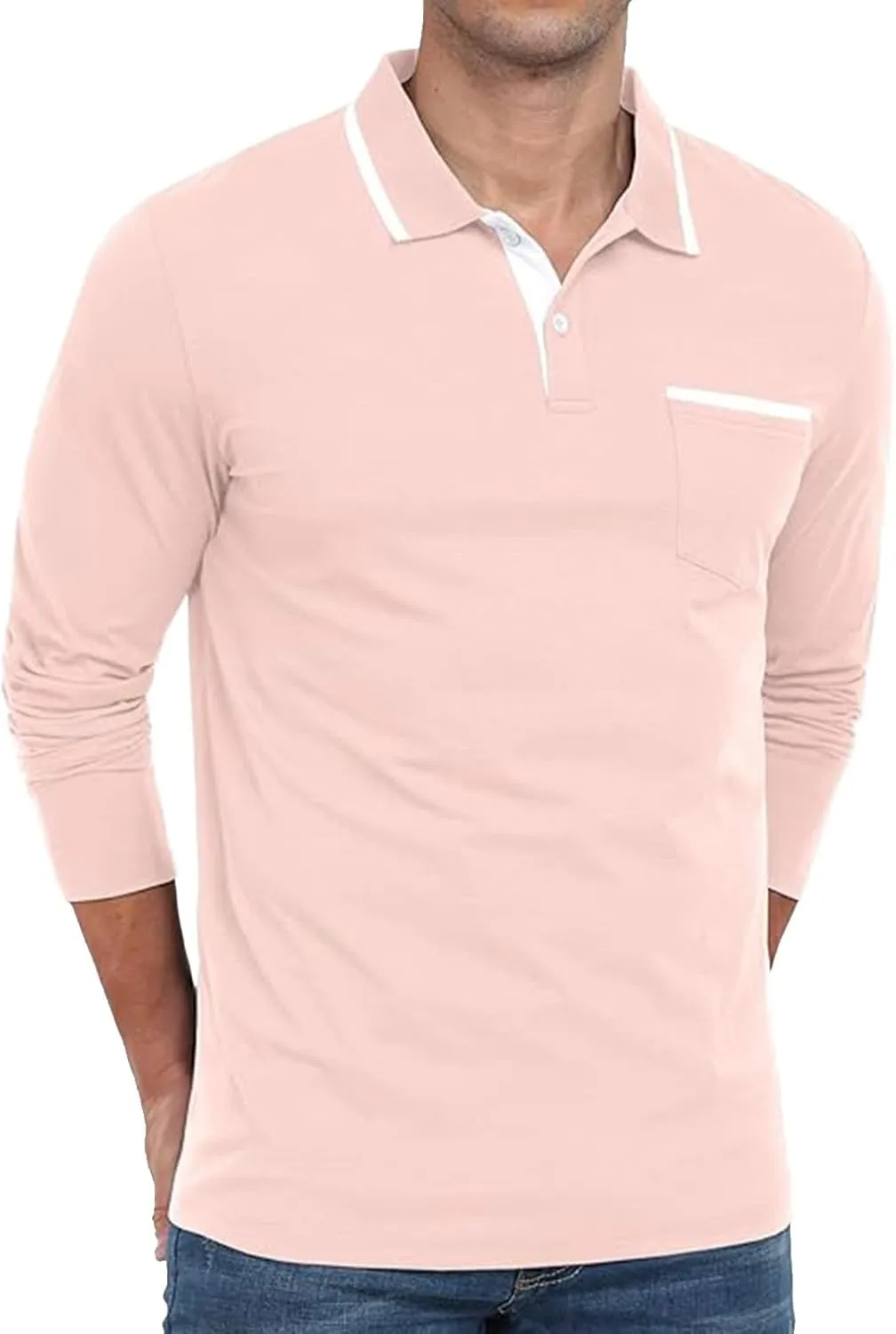 Mens Tops Casual Stylish Men's Business Slim Casual Shirt Long Sleeve Shirt Long Sleeve Tees for Men Men's Quarter