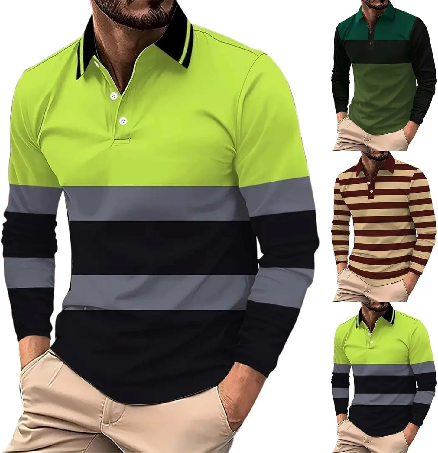 Mens Tops Casual Stylish Men's Business Slim Casual Shirt Long Sleeve Shirt Long Sleeve Tees for Men Men's Quarter