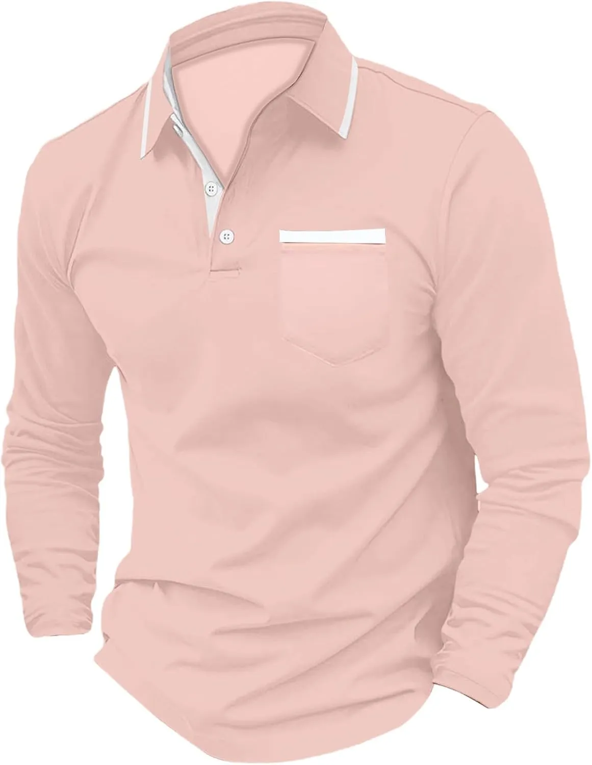 Mens Tops Casual Stylish Men's Business Slim Casual Shirt Long Sleeve Shirt Long Sleeve Tees for Men Men's Quarter