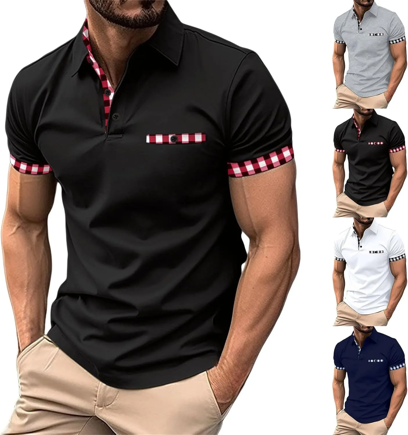 Mens Tops Casual Stylish Men's Business Slim Casual Shirt Long Sleeve Shirt Long Sleeve Tees for Men Men's Quarter