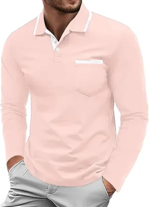 Mens Tops Casual Stylish Men's Business Slim Casual Shirt Long Sleeve Shirt Long Sleeve Tees for Men Men's Quarter