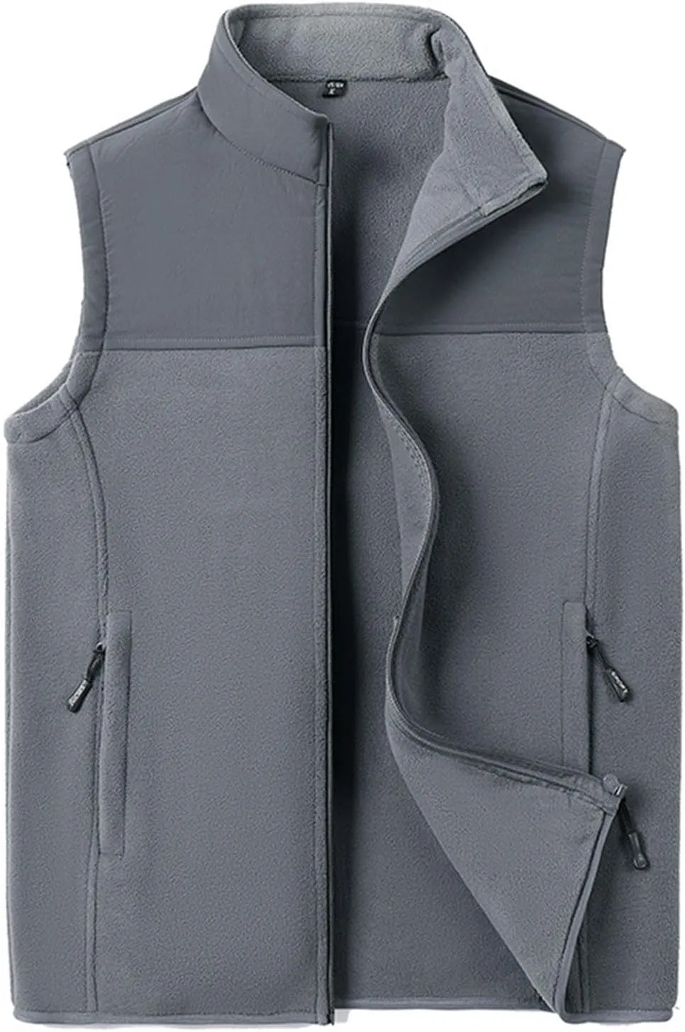 Men'S Vest Warm Vest Solid Color Loose Coat Men Black Vest Light Weight Vest Men Mens Fleece Vests With