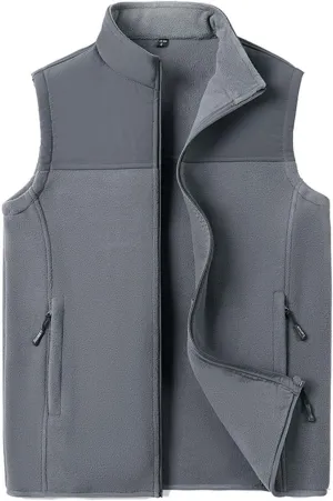 Men'S Vest Warm Vest Solid Color Loose Coat Men Black Vest Light Weight Vest Men Mens Fleece Vests With