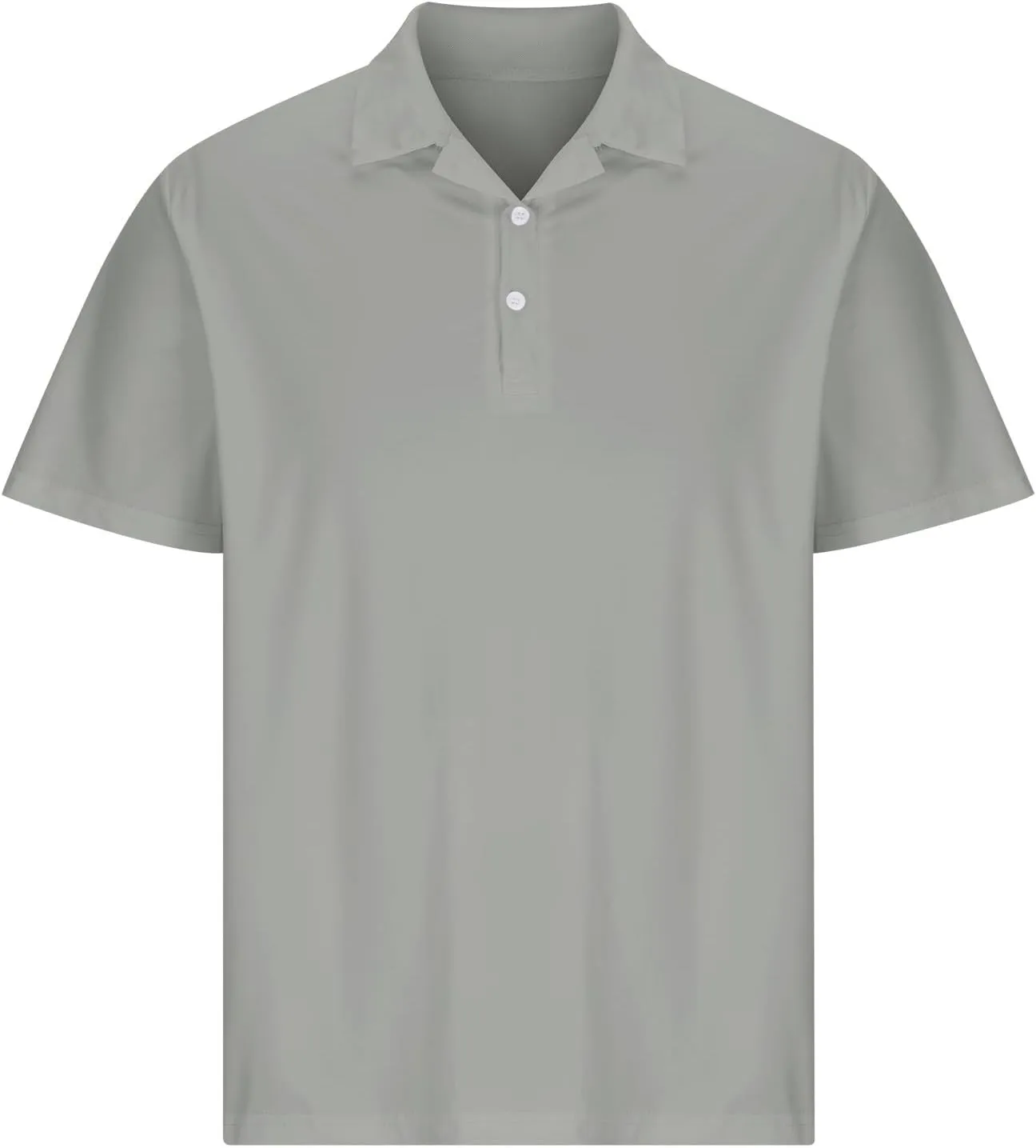 Men's White Golf Shirts, Short Sleeve, Moisture Wicking, Dry Fit, Polo Shirts, Casual Golf Shirts