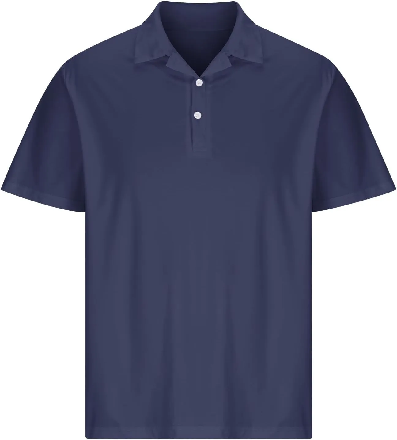 Men's White Golf Shirts, Short Sleeve, Moisture Wicking, Dry Fit, Polo Shirts, Casual Golf Shirts