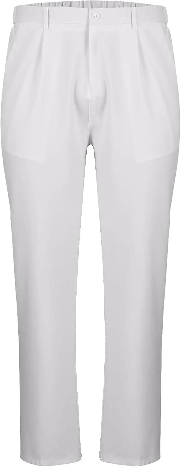 Men's Wide Leg Pants High Waist Pleated Relaxed Fit Casual Trousers Dailywear Office Business Work Pants with Pockets