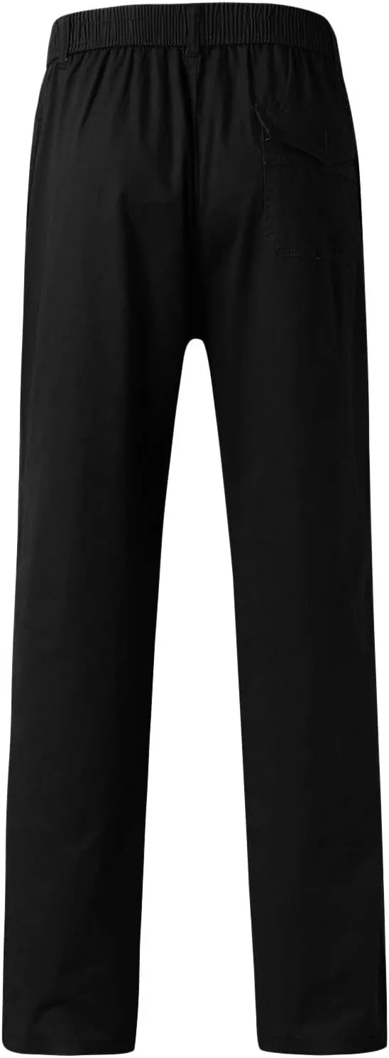 Mens Workout Cargo Sweatpants Men Relaxed Fit Casual Slim Beach Work Streetwear Khaki Baggy Pants with Zipper Pockets