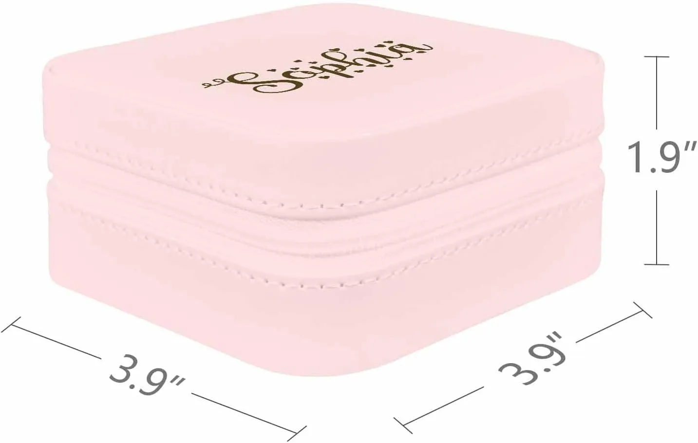 MyPupSocks Personalized Travel Jewelry Organizer Box for Girls, Custom Name Logo Jewelry Case for Women, Customized Jewelry Organizer Earring Holder for Bridesmaid Her Wedding Anniversary