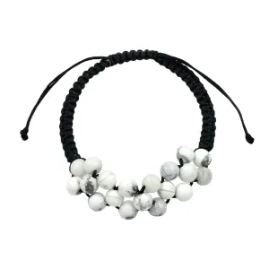 Natural Howlite Handmade Adjustable Bracelet, Yoga Bracelet, Beads Jewelry,Meditation Jewelry Healing Bracelet