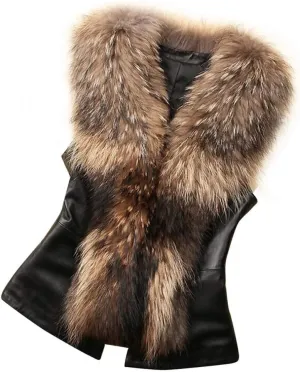 Nevera Women Faux Fur Vest Jacket Sleeveless Winter Body Warm Coat Waistcoat Gilet