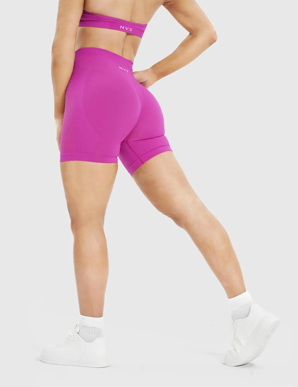 NVS Workout Shorts Women Amplify Contour Seamless Scrunch Shorts Gym Running Fitness Yoga Booty Bike Shorts