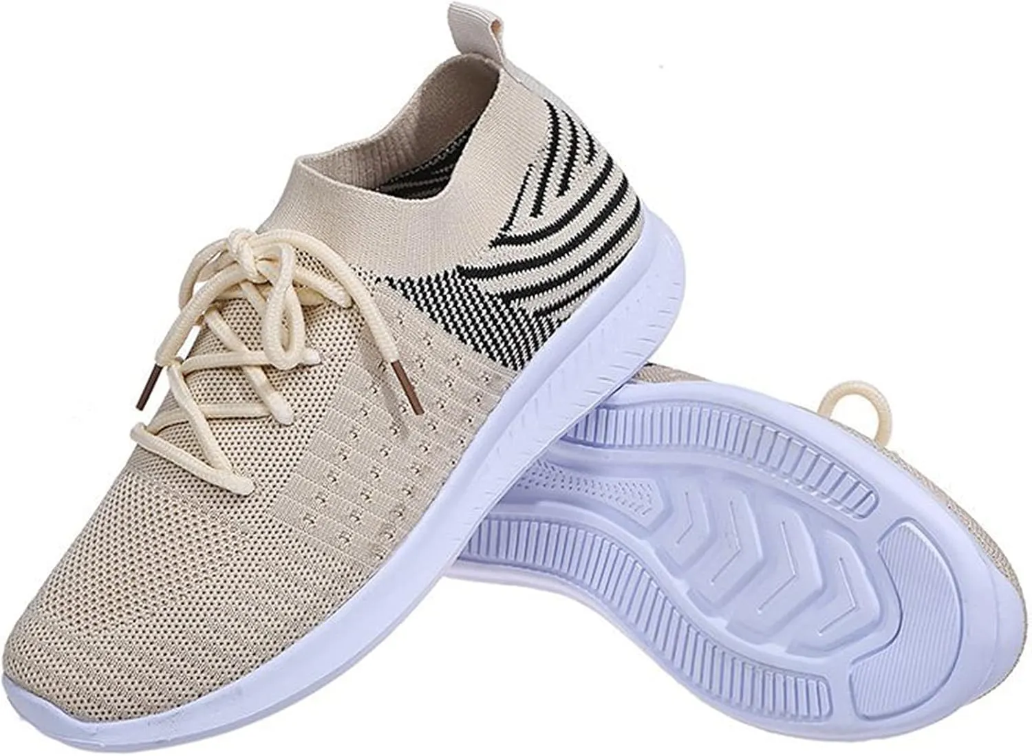 Optigard Women's Casual Lace Up Sneakers Mesh Breathable Daily Walking Shoes, Lightweight & Comfort Memory Foam Gym Wide Width Running Shoes