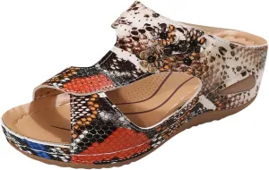 Orthopedic Sandals for Women Arch Support Sandals Women's Summer Hollow Out Flower Breathable Shoes, Platform Walking Sandal Fashion Cross Strap Open Toe Slippers