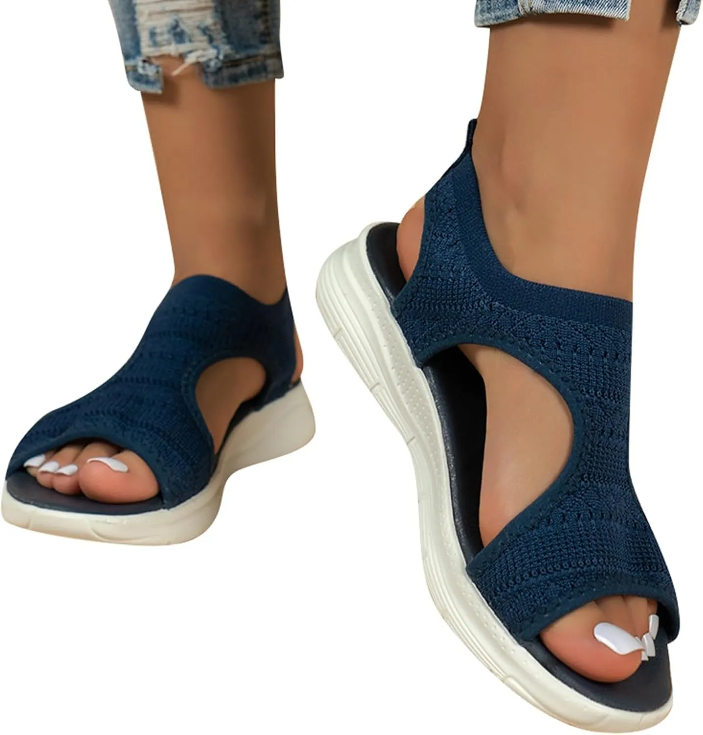 Orthopedic Sandals for Women Comfort Walking Tennis Shoes Fasciitis Sport Athletic Sneakers Soft Mat Diabetic Sandals