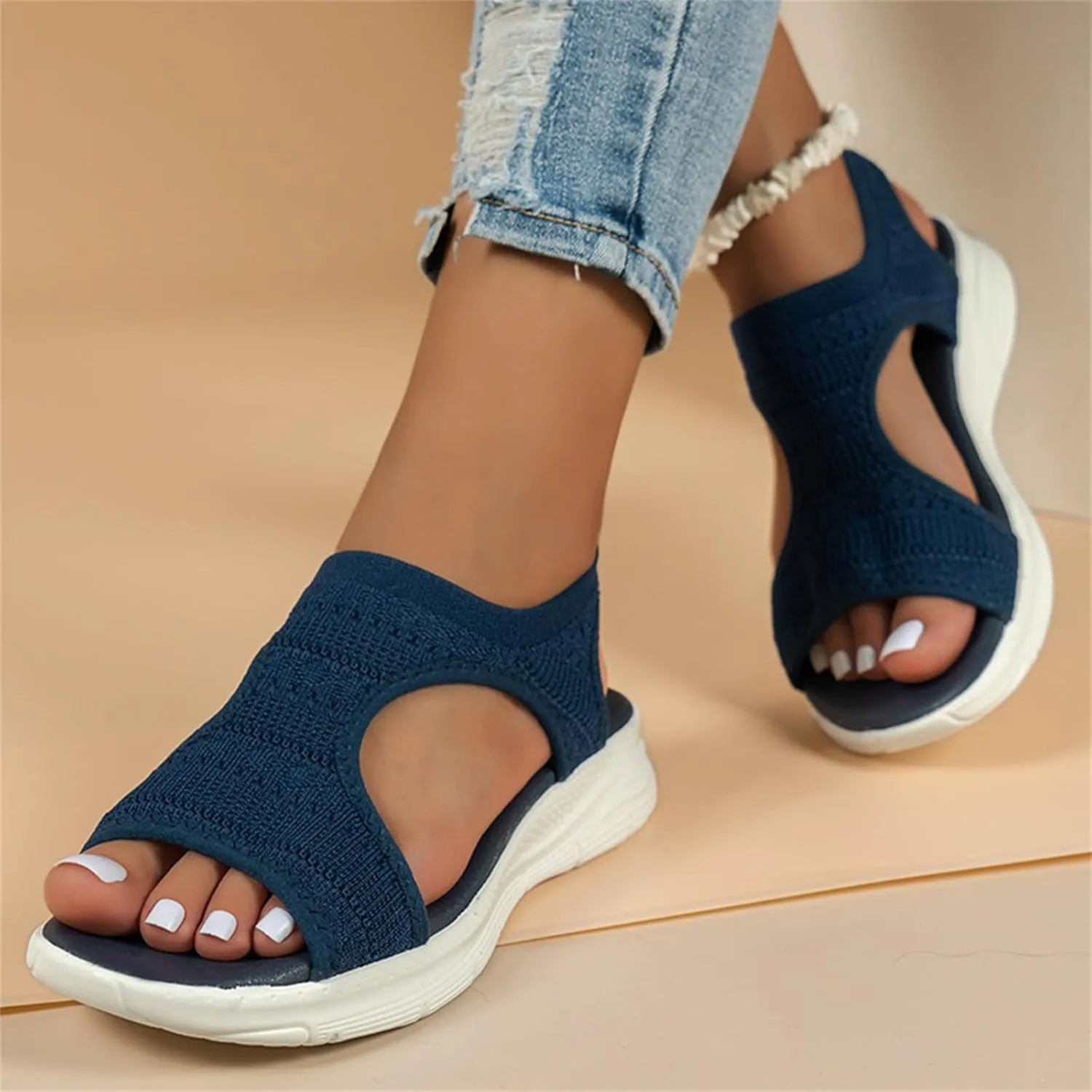 Orthopedic Sandals for Women Comfort Walking Tennis Shoes Fasciitis Sport Athletic Sneakers Soft Mat Diabetic Sandals