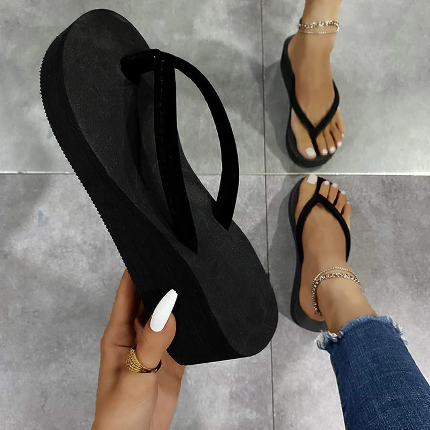 Orthopedic Sandals for Women Flip Flops Slip on Indoor Outdoor for Summer Womens Sandal Platform Women Footwear