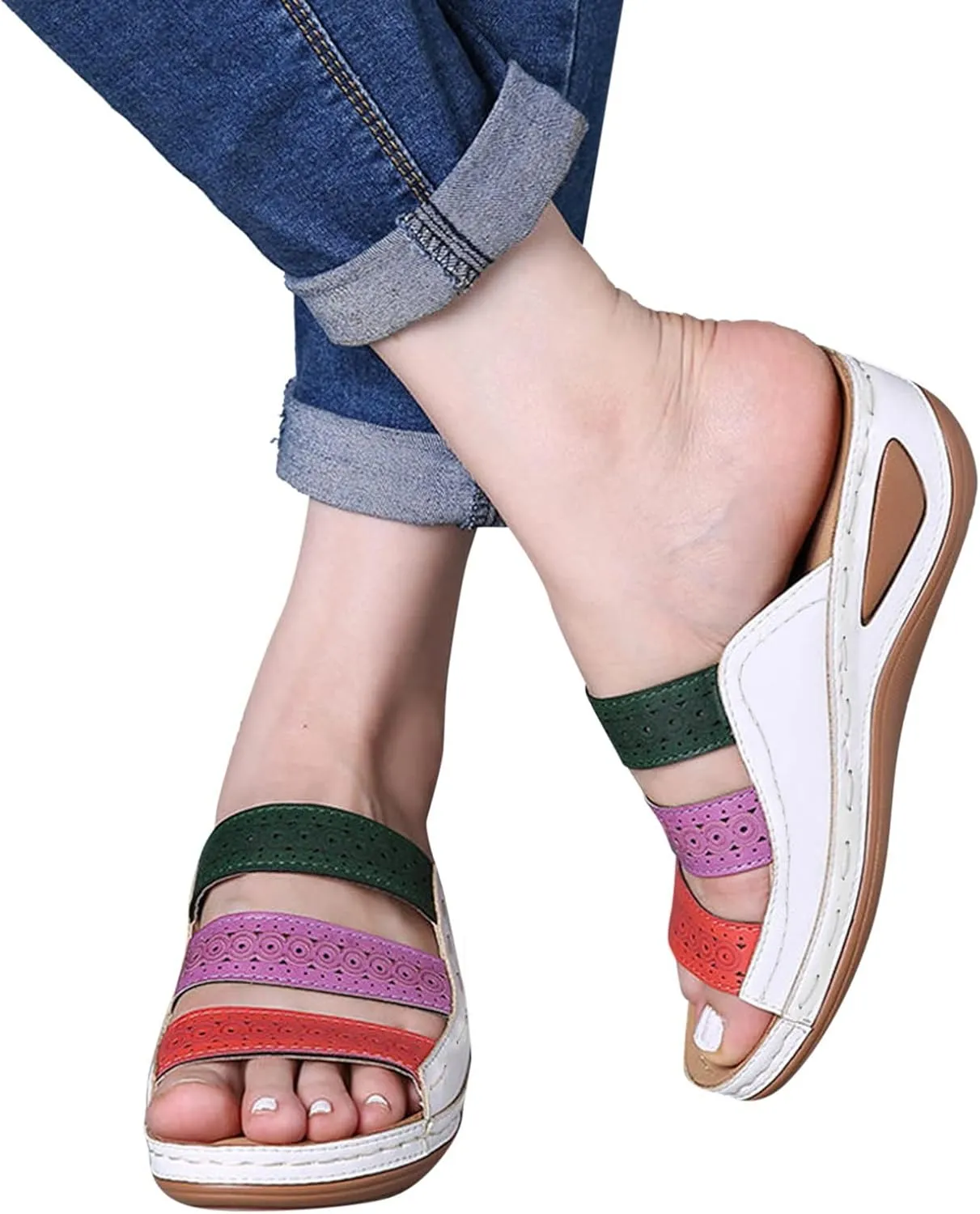 Orthopedic Sandals for Women Orthotic Wedge Sandals Summer Dressy Open Toe Platform Sandals Comfortable Casual Slippers2